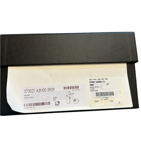 Gucci Marmont Pink Leather Gg Ankle Strap Block Heel, EU37/US 7, NWT Authentic - Picture 13 of 14